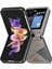 Samsung Galaxy Z Flip5 Gri Için Eşkenar Dörtgen Deri Kasa (Yurt Dışından) 3