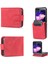 Azns Samsung Galaxy Z Flip5 Kırmızı Için Cilt Pu+Tpu Kasası (Yurt Dışından) 1