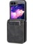 Azns Samsung Galaxy Z Flip5 Siyah Için Cilt Hissediyorum Pu+Tpu Kılıfı (Yurt Dışından) 3