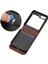 Samsung Galaxy Z Flip5 Brown Için Kübik Doku Deri Kılıf (Yurt Dışından) 4