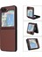 Samsung Galaxy Z Flip5 5g Kahverengi Için Pu Deri Pc Telefon Kılıfı (Yurt Dışından) 2
