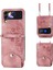 Çiçekler Samsung Galaxy Z Flip5 Pink Için Kabartmalı Deri Kılıf (Yurt Dışından) 1