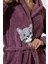 Fawn 5306 Welsoft Polar Peluş Kadın Kapşonlu Yumoş Sabahlık 3