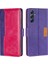 Samsung Galaxy M54 5g / F54 5g Cüzdan Kılıfı Flip Stand Contrast Renk Tpu+Pu Deri Telefon Kapağı (Yurt Dışından) 1