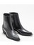Siyah Deri Kadın Klasik Bot 2