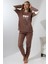 Fawn 5024 Peluş Welsoft Polar Kışlık Yumoş Kadın Pijama Takımı 3