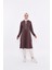 Eflin Yakadan Bağlamalı Sweatshirt - Kahverengi 1