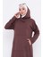 Aysima Yaka Detaylı Sweatshirt - Kahverengi 4