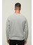 Saf Pamuklu Bisiklet Yaka Sweatshirt 2