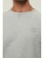 Saf Pamuklu Bisiklet Yaka Sweatshirt 3