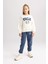 Kız Çocuk Yale University Relax Fit Bisiklet Yaka Sweatshirt A7737A823AU 2
