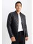 Su İtici Slim Fit Kolej Yaka Bomber Suni Deri Mont U3853AZ23WN 3