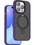 iPhone 15 Pro Max Uyumlu Kılıf Wiwu ZMM-010 Magsafe Şarj Özellikli Mat Arka Yüzey Standlı Kapak Mor 2