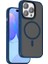 iPhone 15 Pro Uyumlu Kılıf Wiwu FGG-011 Magsafe Şarj Özellikli Kamera Korumalı Kapak Mavi 2