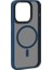 iPhone 15 Pro Uyumlu Kılıf Wiwu FGG-011 Magsafe Şarj Özellikli Kamera Korumalı Kapak Mavi 3