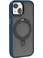 iPhone 15 Uyumlu Kılıf Wiwu ZMM-010 Magsafe Şarj Özellikli Mat Arka Yüzey Standlı Kapak Mavi 1