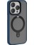 iPhone 15 Pro Max Uyumlu Kılıf Wiwu ZMM-010 Magsafe Şarj Özellikli Mat Arka Yüzey Stand Kapak Mavi 1