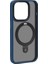 iPhone 15 Pro Max Uyumlu Kılıf Wiwu ZMM-010 Magsafe Şarj Özellikli Mat Arka Yüzey Stand Kapak Mavi 3