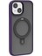 iPhone 15 Uyumlu Kılıf Wiwu ZMM-010 Magsafe Şarj Özellikli Mat Arka Yüzey Standlı Kapak Mor 1