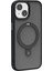 iPhone 15 Uyumlu Kılıf Wiwu ZMM-010 Magsafe Şarj Özellikli Mat Arka Yüzey Standlı Kapak Siyah 1