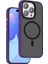 iPhone 15 Pro Max Uyumlu Kılıf Wiwu FGG-011 Magsafe Şarj Özellikli Kamera Korumalı Kapak Mor 2