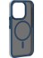 iPhone 15 Pro Uyumlu Kılıf Wiwu ZKK-012 Magsafe Şarj Özellikli Air Cushion Kapak Mavi 3