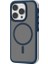 iPhone 15 Pro Uyumlu Kılıf Wiwu ZKK-012 Magsafe Şarj Özellikli Air Cushion Kapak Mavi 4