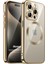 Apple iPhone 15 Pro Kılıf Magsafe Luxury Electroplate Gold 1