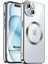 Apple iPhone 15 Kılıf Magsafe Luxury Electroplate Gümüş 1