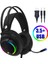 Gaming Headset Gamer 7.1 Çevresel Ses USB 3.5mm Kablolu Rgb Işık Oyun Kulaklıkları Tablet Pc Için Mikrofon ile Xbox One 360 (Yurt Dışından) 1