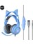 Kedi Kulak Oyun Kulaklıkları Pc Bilgisayar Oyun Kulaklıkları Mikrofon Gürültü Önleyici Kablolu USB 3.5mm Fiş Ps4/xbox One (Yurt Dışından) 1