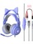 Nachtstern Mor Kızlar Kablolu Mikrofonlu Kulaklık Rgb Gürültü Azaltılmış Stereo Pc Kulaklık Kask Oyun Için Ps4 Xbox Tablet Kız Hediye (Yurt Dışından) 1