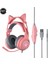 Kedi Kulak Oyun Kulaklıkları Pc Bilgisayar Oyun Kulaklıkları Mikrofon Gürültü Önleyici Kablolu USB 3.5mm Fiş Ps4/xbox One (Yurt Dışından) 1