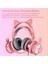 Ps-5 Için Mikrofonlu Kulaklık Hifi Stereo Bas Kedi Kulaklar Kulaklık Gamer Girls Rgb Siyah Pembe Kask Pc Dizüstü Telefon X-Box (Yurt Dışından) 4
