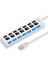 Yüksek Hızlı 4/7 Bağlantı Noktaları USB Hub 2.0 Adaptör Genişletici Çoklu USB Splitter Pc Dizüstü Bilgisayar Için LED Lamba Anahtarı ile Çoklu Genişletici (Yurt Dışından) 2