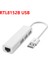 Tip-C RJ45 Lan Ağ Kartı 4 In 1 USB 2.0 Hub Dizüstü Bilgisayar Adaptörü Masaüstü Bilgisayar 4 Port Dock Istasyonu USB C Splitter (Yurt Dışından) 1