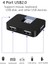 USB Hub 2.0 Mini Yaratıcı U Şekli Hub, Pc Dizüstü Bilgisayar Için 4 Bağlantı Noktalı USB ile USB Veri Aktarımı, Beş Renk Mevcuttur (Yurt Dışından) 3