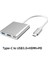 Tip-C Adaptör Çoklu Bağlantı Noktası USB C Hub 3'ü 1 Ila 4K HDMI /usb/pd Için MacBook Pro/air iPad Samsung Xiaomi Huawei Anahtarı (Yurt Dışından) 3