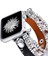 Apple Watch 38/40/41MM Deri Metal Boncuklu Bilezik Kayışı Apple Watch Için 42/44/45MM, Apple Watch Serisi 8/7/6/5/4/3/2/1/se Saat Kayışı (Yurt Dışından) 2