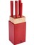 Viego 6 Parça Standlı Bıçak Seti Red 5