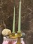 Iv Candles Bougie Candelabre 3'lü Açık Yeşil Büyük Boy Şamdan Mumu 5