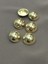 Trençkot Ceket Düğmesi Takımı Bombeli Gold 6'Lı Set 2 cm 3