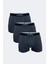 Erkek Antrasit 3 Lü Pamuk Elastan Boxer 3M075 1