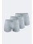 Erkek Gri 3 Lü Pamuk Elastan Boxer 3M074 1