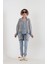 Gri Denim Detaylı Hırka 3