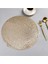 6 Adet Pvc Placemats Kesme Yuvarlak Sigara Yemek Masası Paspaslar Coaster Hometable Dekorasyon, Altın + Gümüş (Yurt Dışından) 5