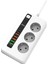 6x USB 3'lü Type-C Girişli 2 mt Kablolu Akım Korumalı Priz 10A-3000W 1