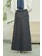 2254-DENIM Klasik Etek Füme 2