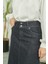 2254-DENIM Klasik Etek Füme 4