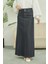 2254-DENIM Klasik Etek Füme 5